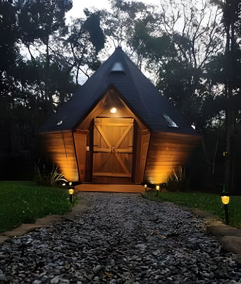 Cabana Diamante na Floresta | Hidro|Ar|Fogueira