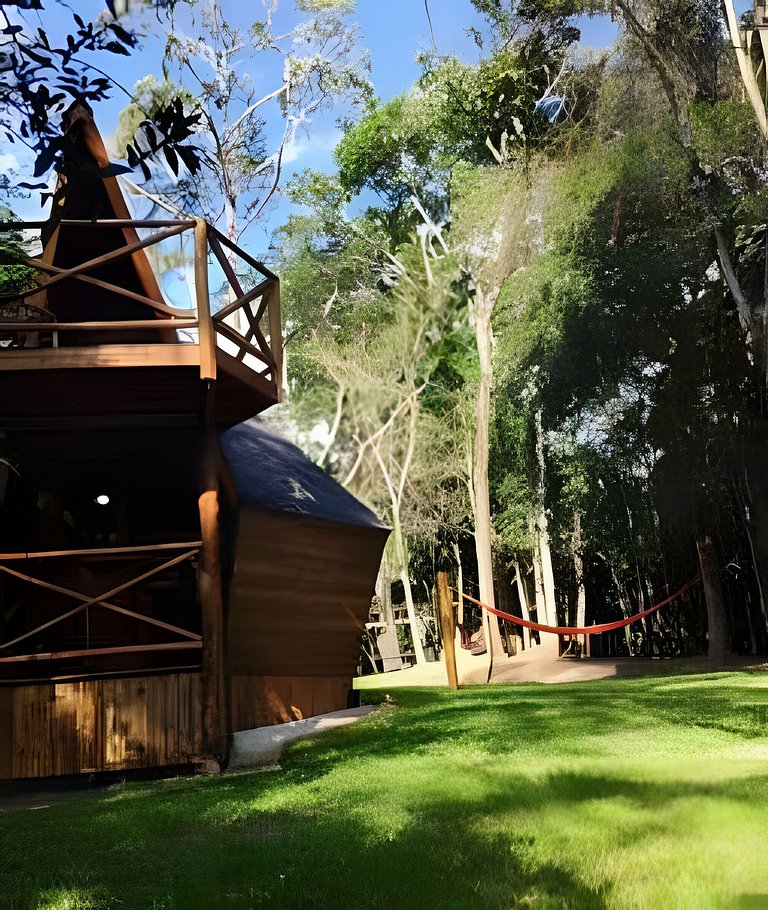 Cabana Diamante na Floresta | Hidro|Ar|Fogueira