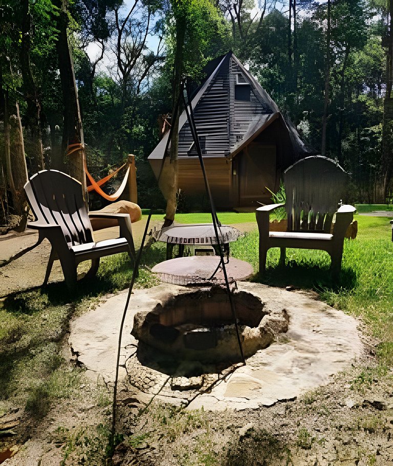 Cabana Diamante na Floresta | Hidro|Ar|Fogueira